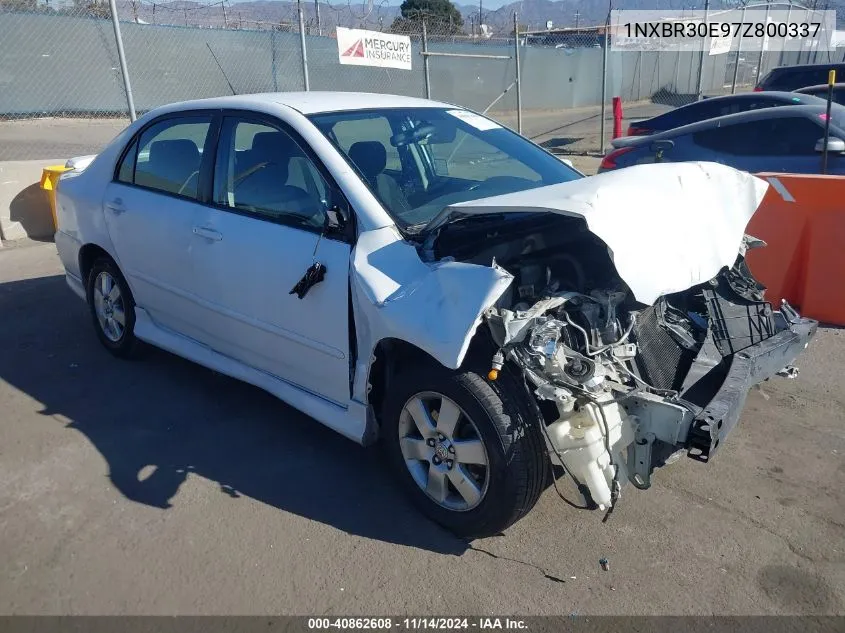 2007 Toyota Corolla S VIN: 1NXBR30E97Z800337 Lot: 40862608