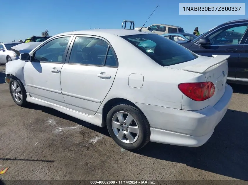 2007 Toyota Corolla S VIN: 1NXBR30E97Z800337 Lot: 40862608