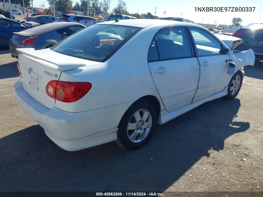 2007 Toyota Corolla S VIN: 1NXBR30E97Z800337 Lot: 40862608