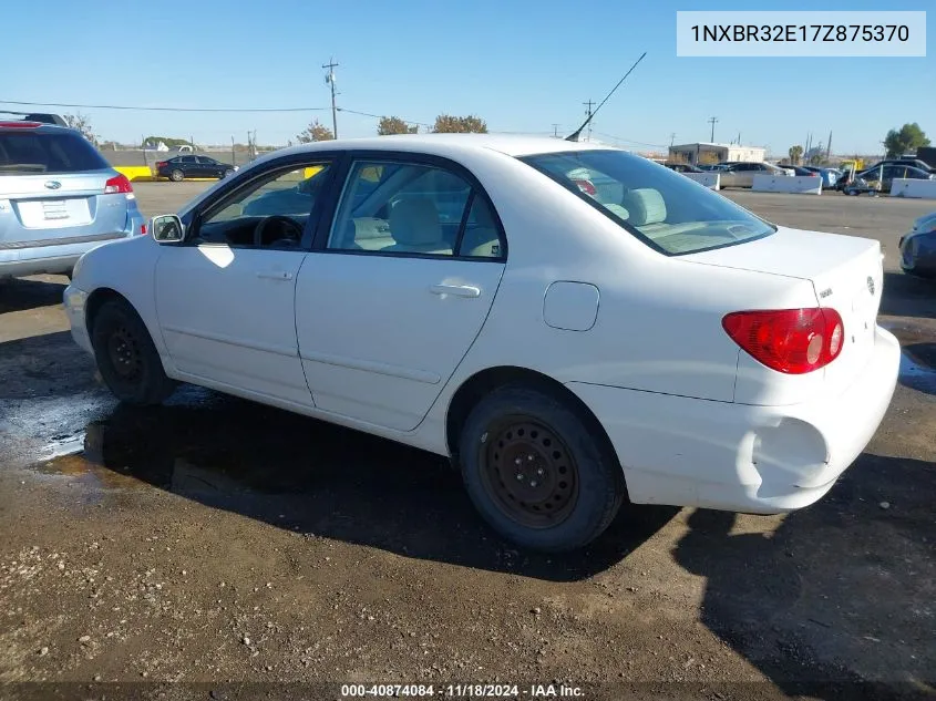 2007 Toyota Corolla Le VIN: 1NXBR32E17Z875370 Lot: 40874084