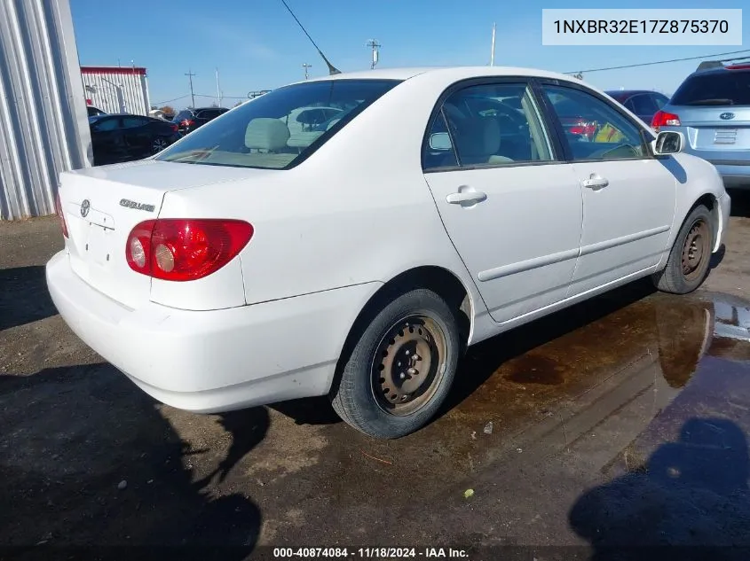 2007 Toyota Corolla Le VIN: 1NXBR32E17Z875370 Lot: 40874084