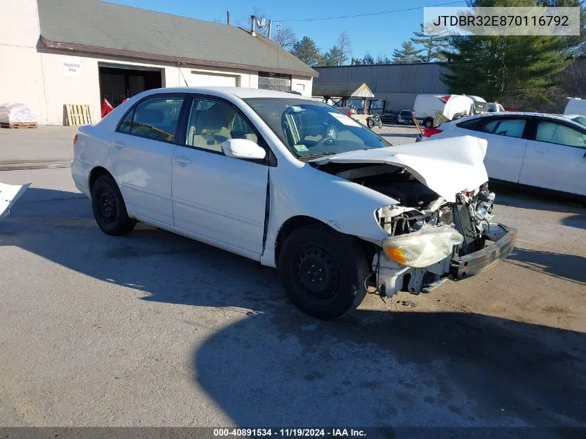 JTDBR32E870116792 2007 Toyota Corolla Le