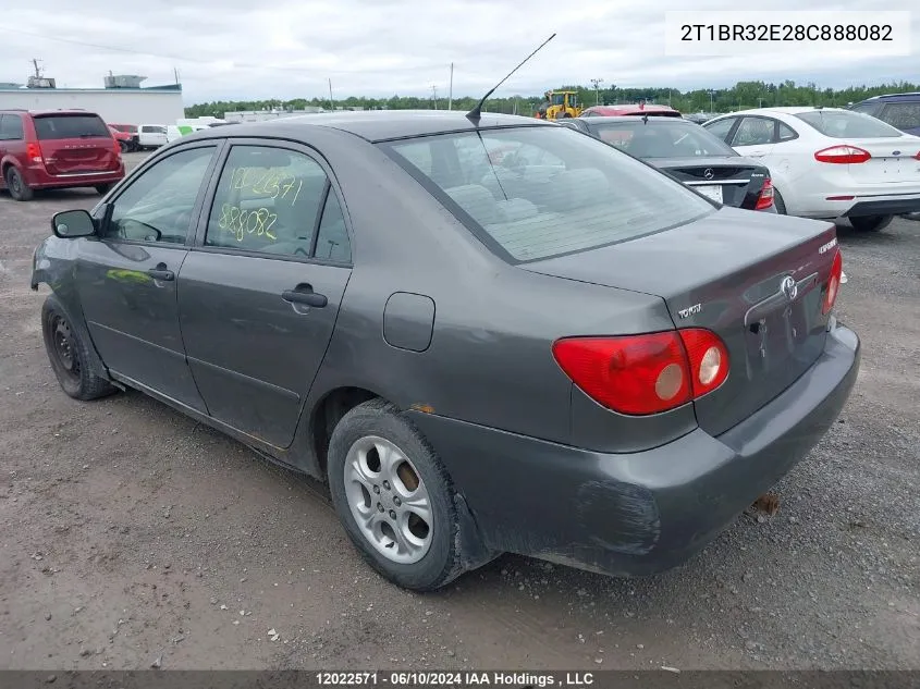 2008 Toyota Corolla Ce/Le/S VIN: 2T1BR32E28C888082 Lot: 12022571