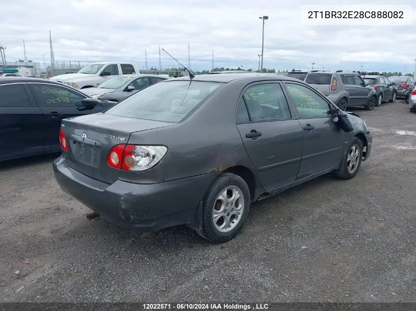 2008 Toyota Corolla Ce/Le/S VIN: 2T1BR32E28C888082 Lot: 12022571