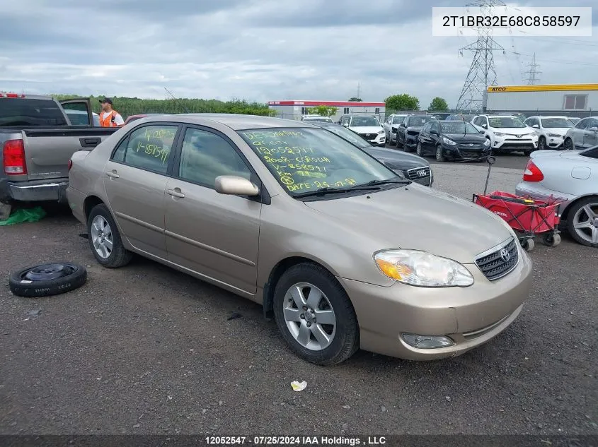 2008 Toyota Corolla Ce/Le/S VIN: 2T1BR32E68C858597 Lot: 12052547