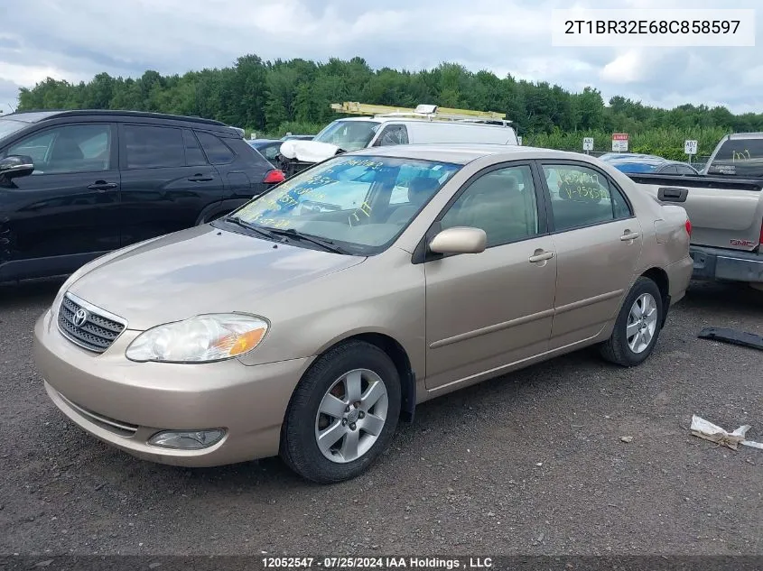 2008 Toyota Corolla Ce/Le/S VIN: 2T1BR32E68C858597 Lot: 12052547