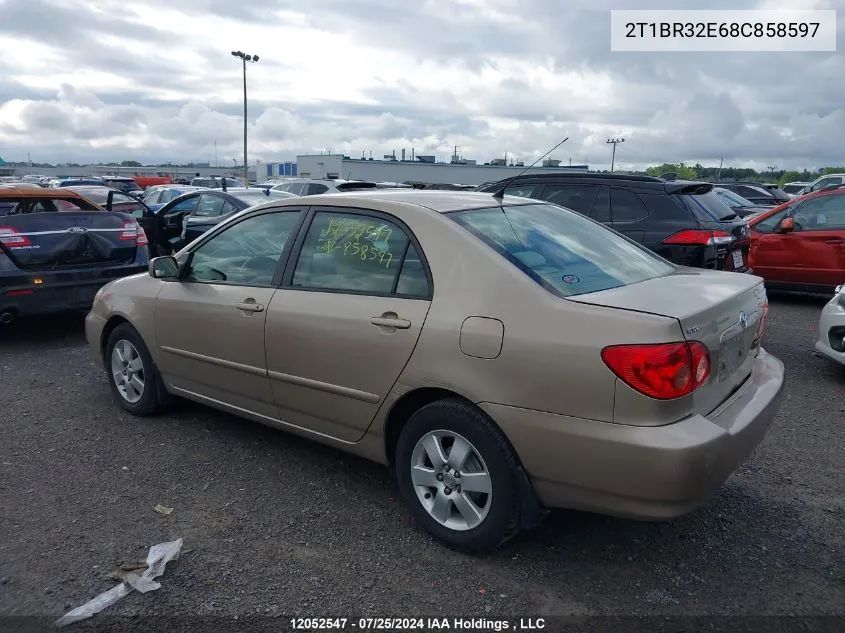 2008 Toyota Corolla Ce/Le/S VIN: 2T1BR32E68C858597 Lot: 12052547