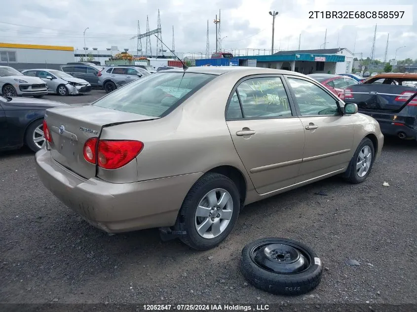 2008 Toyota Corolla Ce/Le/S VIN: 2T1BR32E68C858597 Lot: 12052547