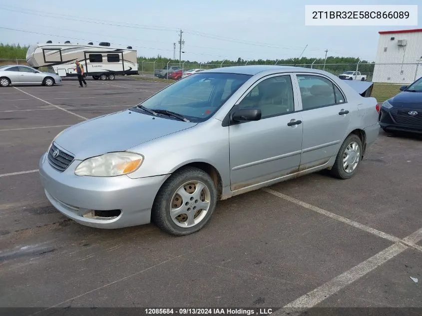 2008 Toyota Corolla Ce VIN: 2T1BR32E58C866089 Lot: 12085684