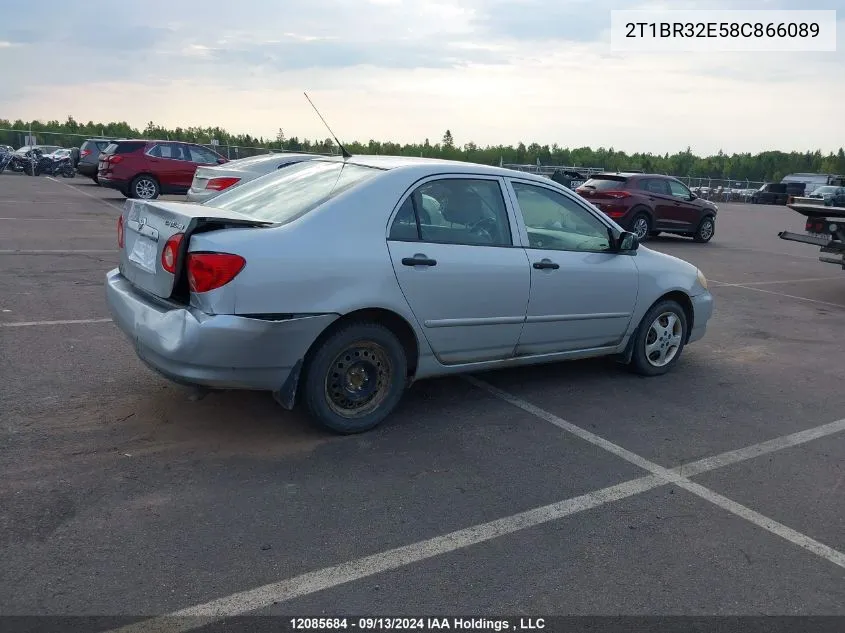 2008 Toyota Corolla Ce VIN: 2T1BR32E58C866089 Lot: 12085684