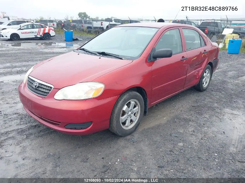 2008 Toyota Corolla Ce VIN: 2T1BR32E48C889766 Lot: 12108093