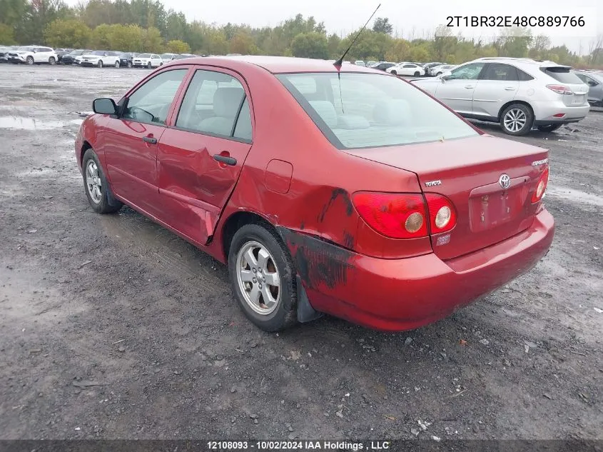 2008 Toyota Corolla Ce VIN: 2T1BR32E48C889766 Lot: 12108093