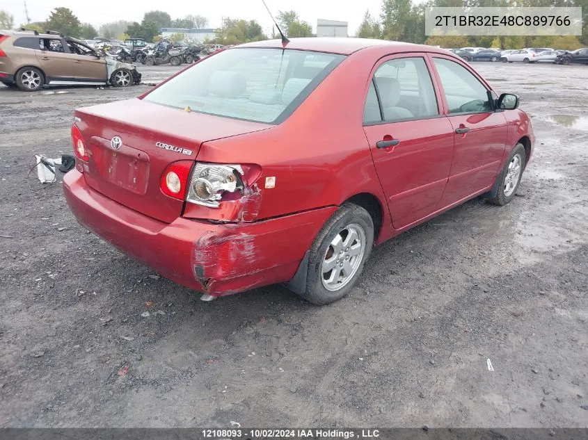 2008 Toyota Corolla Ce VIN: 2T1BR32E48C889766 Lot: 12108093