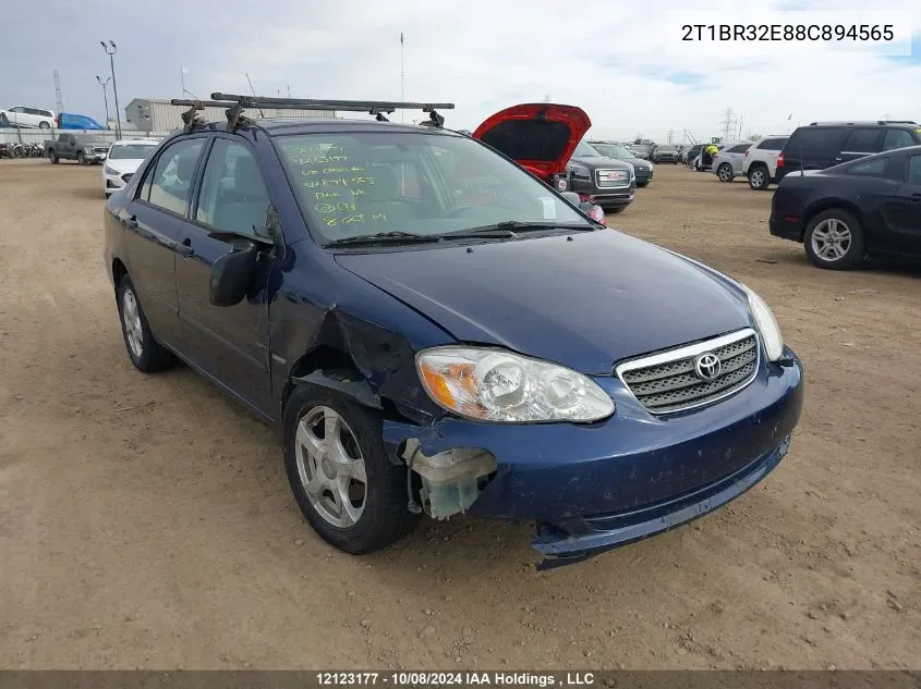 2008 Toyota Corolla Ce VIN: 2T1BR32E88C894565 Lot: 12123177