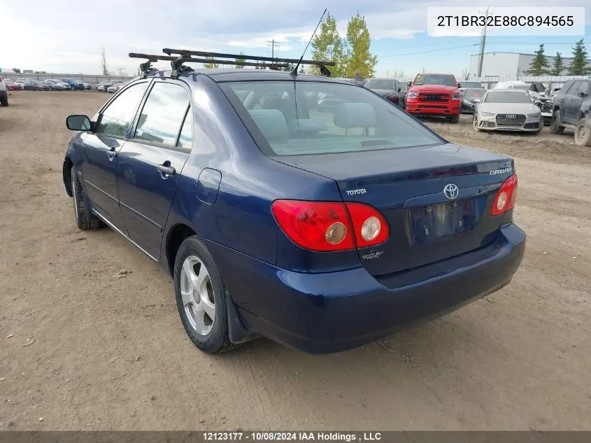 2008 Toyota Corolla Ce VIN: 2T1BR32E88C894565 Lot: 12123177