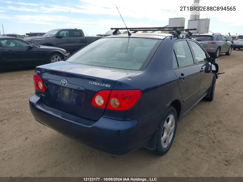 2008 Toyota Corolla Ce VIN: 2T1BR32E88C894565 Lot: 12123177