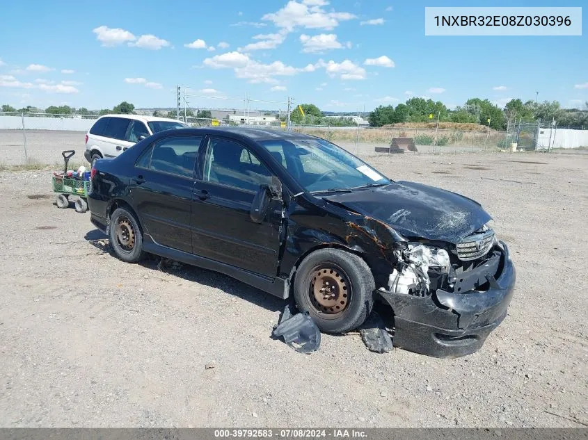 2008 Toyota Corolla S VIN: 1NXBR32E08Z030396 Lot: 39792583