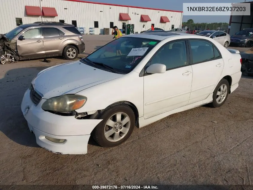 2008 Toyota Corolla S VIN: 1NXBR32E68Z937203 Lot: 39872176