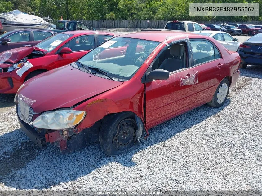 2008 Toyota Corolla Le VIN: 1NXBR32E48Z955067 Lot: 39954614