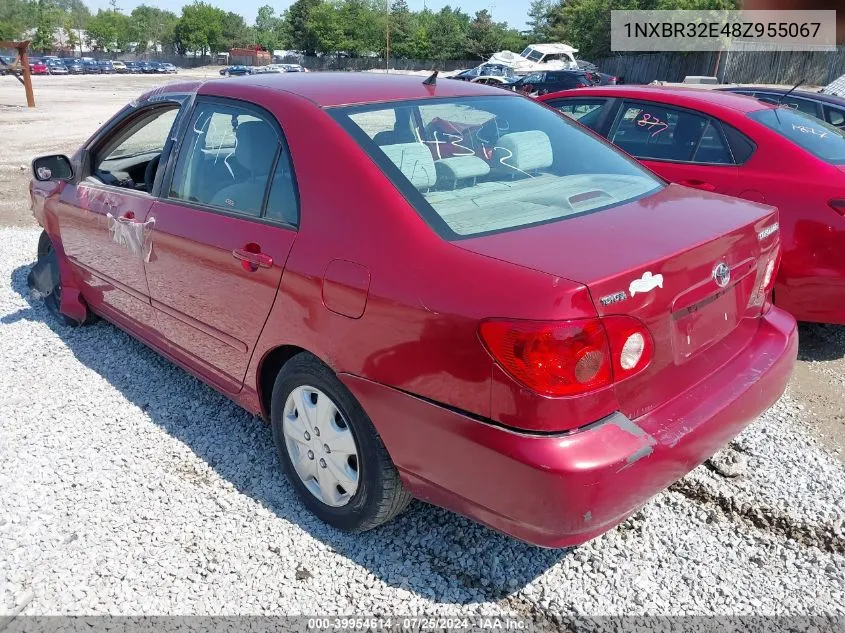 2008 Toyota Corolla Le VIN: 1NXBR32E48Z955067 Lot: 39954614