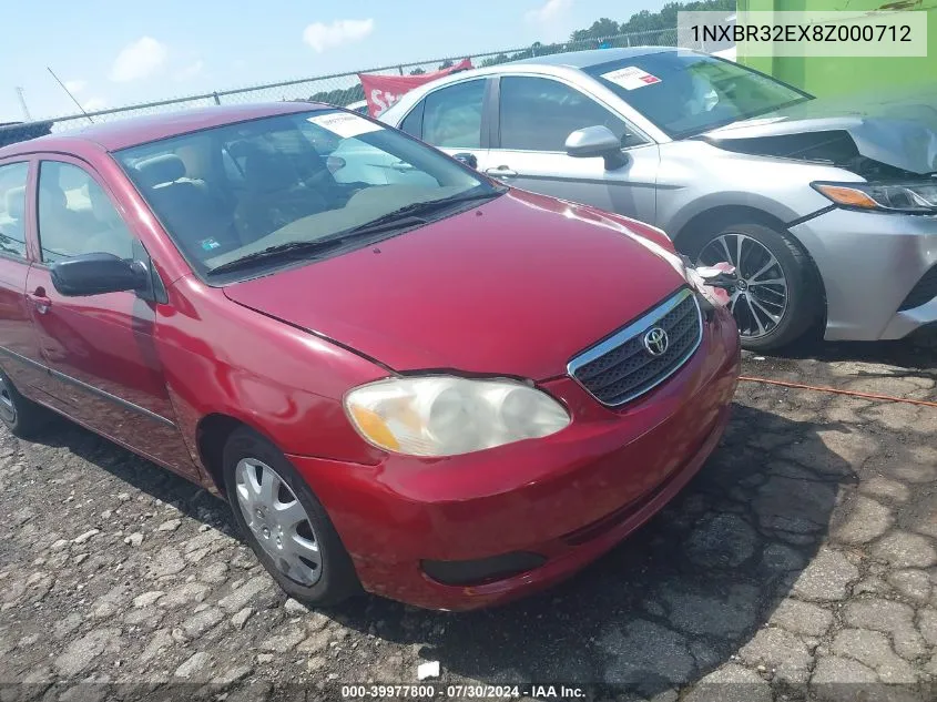 2008 Toyota Corolla Ce/Le/S VIN: 1NXBR32EX8Z000712 Lot: 39977800