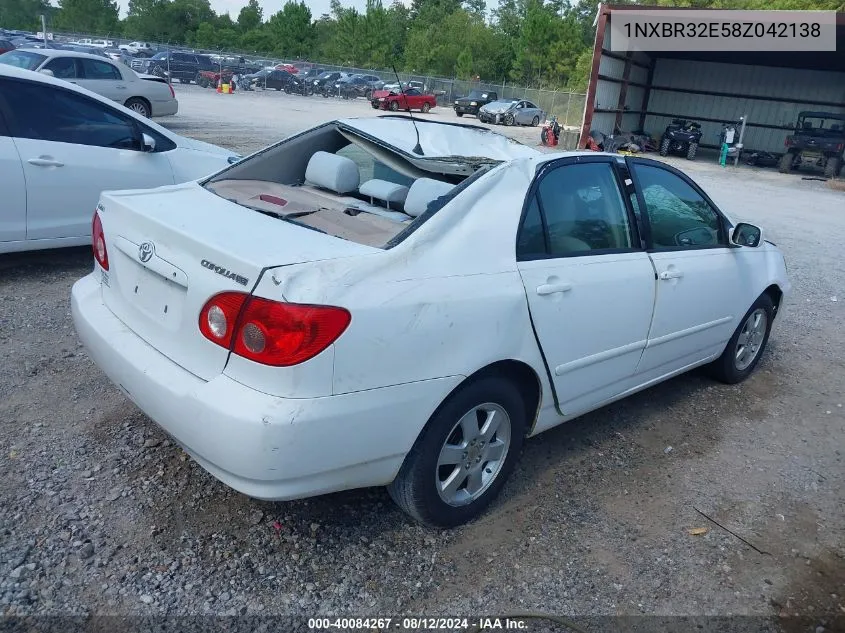 2008 Toyota Corolla Le VIN: 1NXBR32E58Z042138 Lot: 40084267