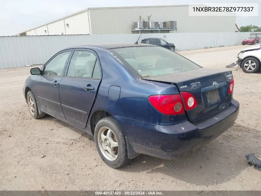 2008 Toyota Corolla Ce VIN: 1NXBR32E78Z977337 Lot: 40137420