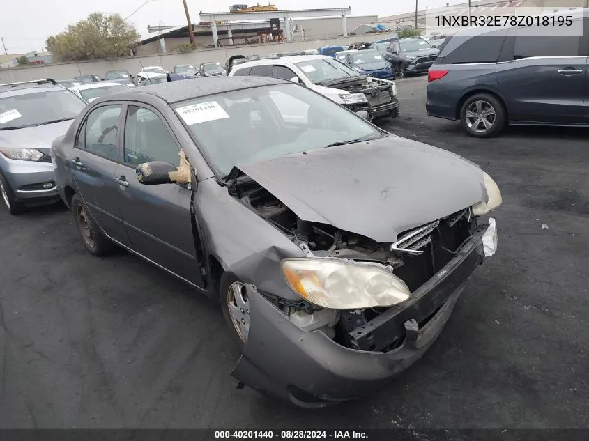 2008 Toyota Corolla Ce VIN: 1NXBR32E78Z018195 Lot: 40201440