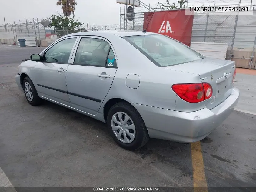 2008 Toyota Corolla Ce VIN: 1NXBR32E68Z947391 Lot: 40212833