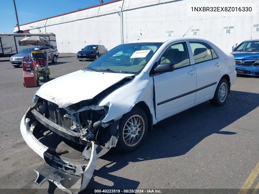 2008 Toyota Corolla Ce VIN: 1NXBR32EX8Z016330 Lot: 40223519