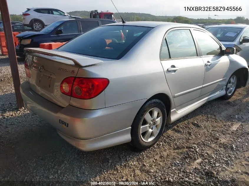 2008 Toyota Corolla S VIN: 1NXBR32E58Z945566 Lot: 40235070