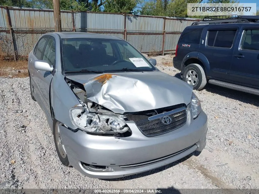 2008 Toyota Corolla S VIN: 2T1BR32E88C916757 Lot: 40262856