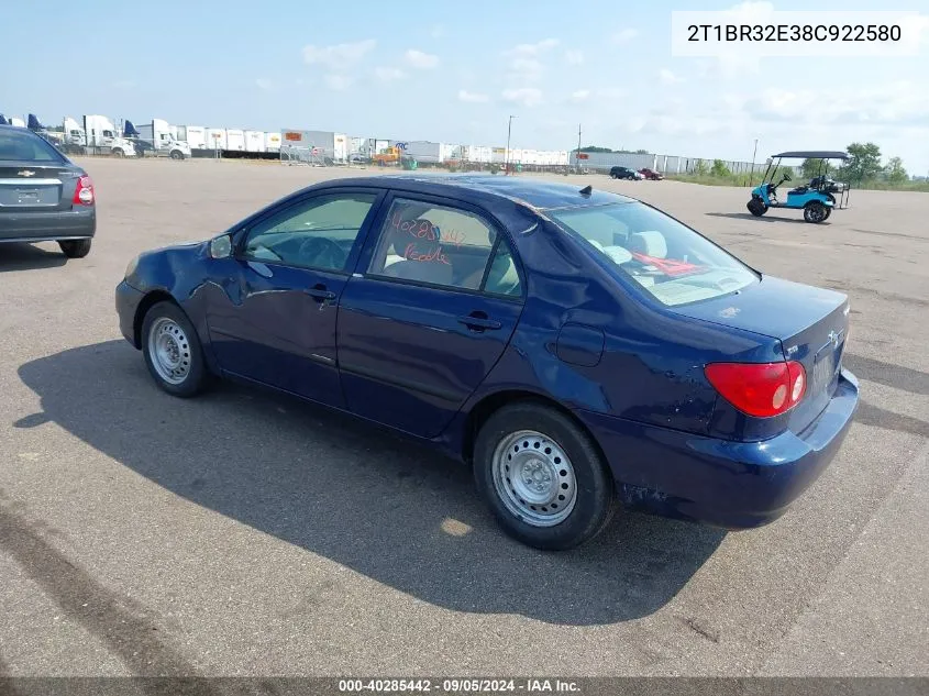 2T1BR32E38C922580 2008 Toyota Corolla Ce