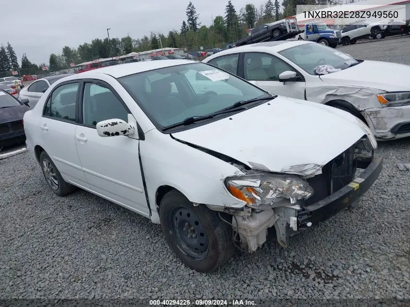 2008 Toyota Corolla Le VIN: 1NXBR32E28Z949560 Lot: 40294225