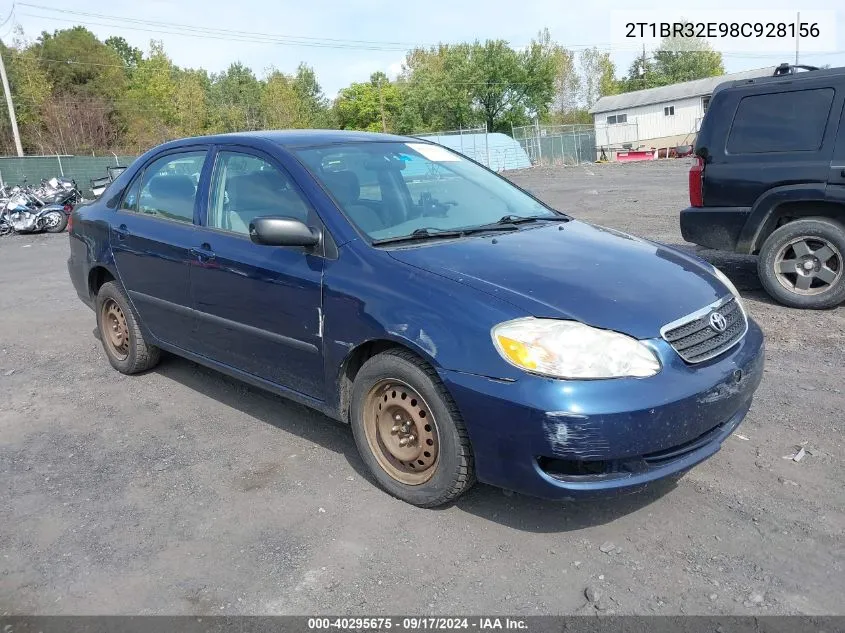 2008 Toyota Corolla Ce VIN: 2T1BR32E98C928156 Lot: 40295675