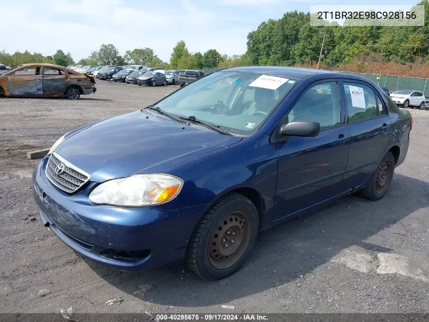 2008 Toyota Corolla Ce VIN: 2T1BR32E98C928156 Lot: 40295675