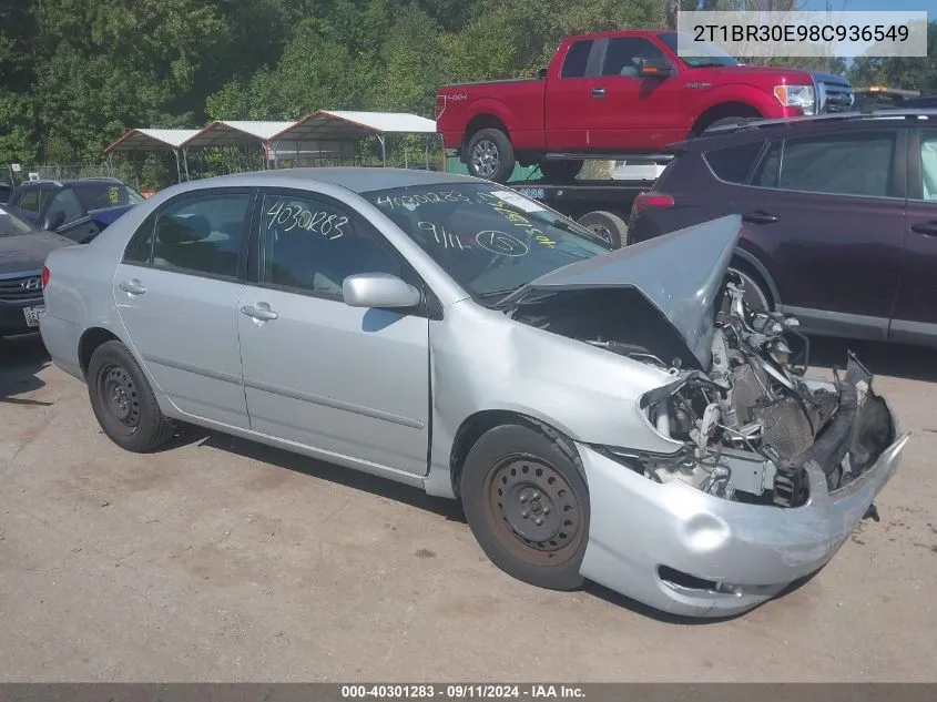 2008 Toyota Corolla Ce/Le/S VIN: 2T1BR30E98C936549 Lot: 40301283