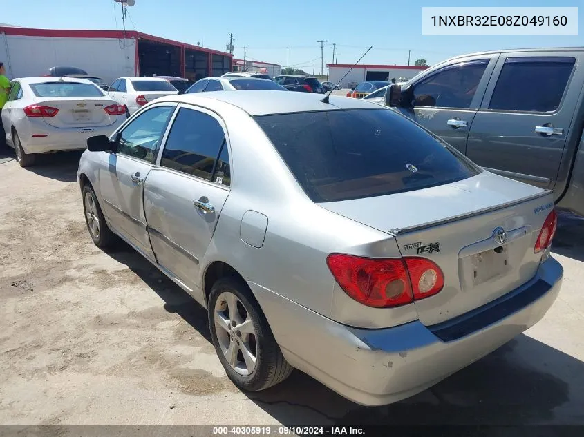 2008 Toyota Corolla Ce VIN: 1NXBR32E08Z049160 Lot: 40305919