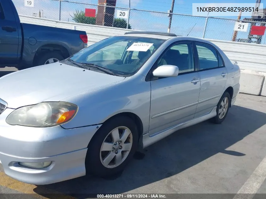 2008 Toyota Corolla Ce/Le/S VIN: 1NXBR30E48Z989514 Lot: 40313271