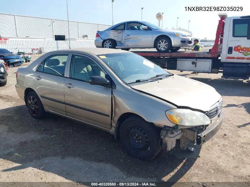 2008 Toyota Corolla Ce VIN: 1NXBR32E98Z035029 Lot: 40320580