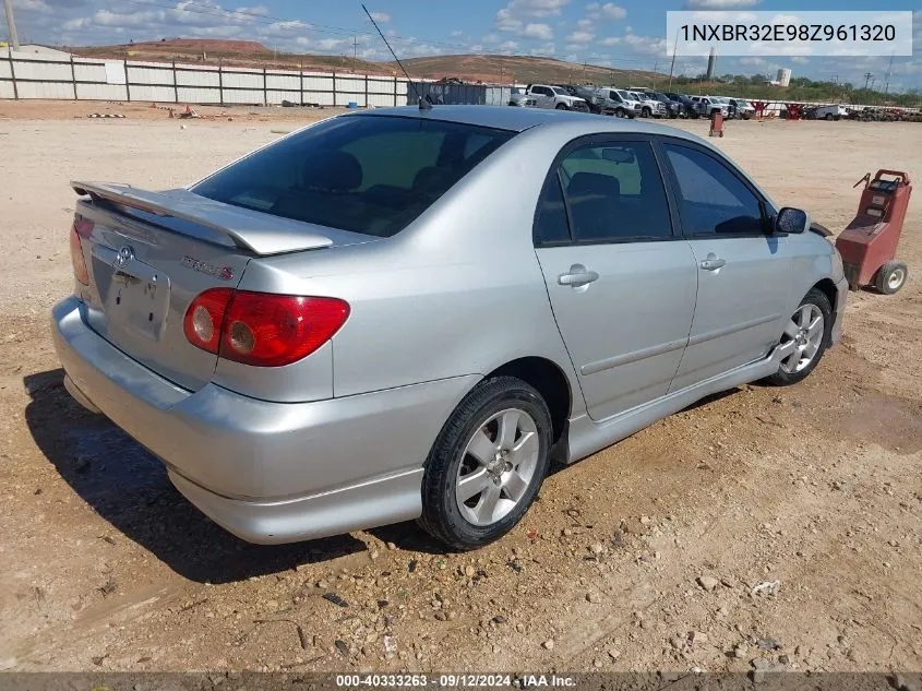 2008 Toyota Corolla S VIN: 1NXBR32E98Z961320 Lot: 40333263