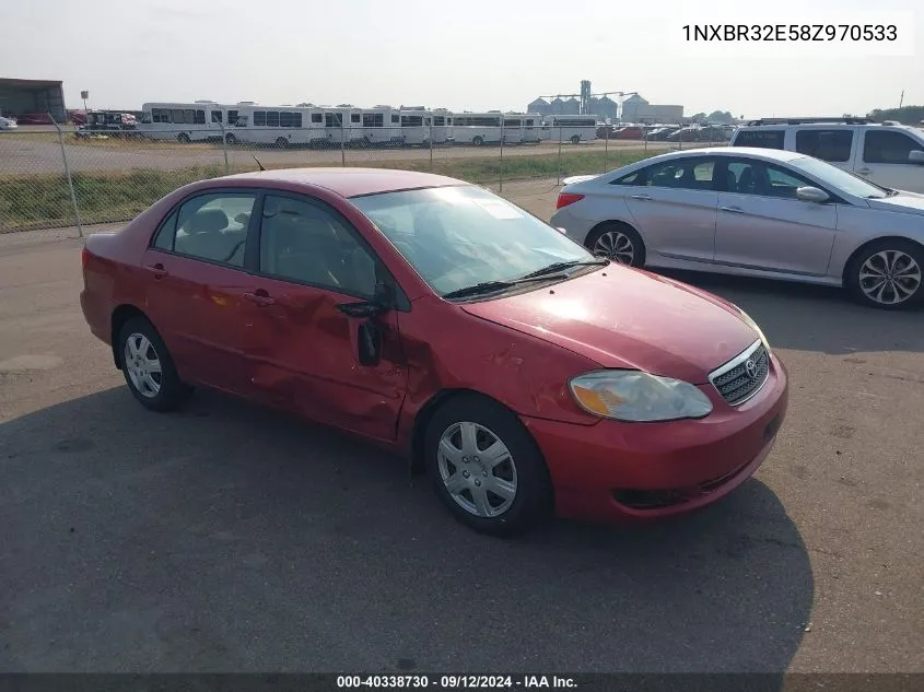 2008 Toyota Corolla Le VIN: 1NXBR32E58Z970533 Lot: 40338730