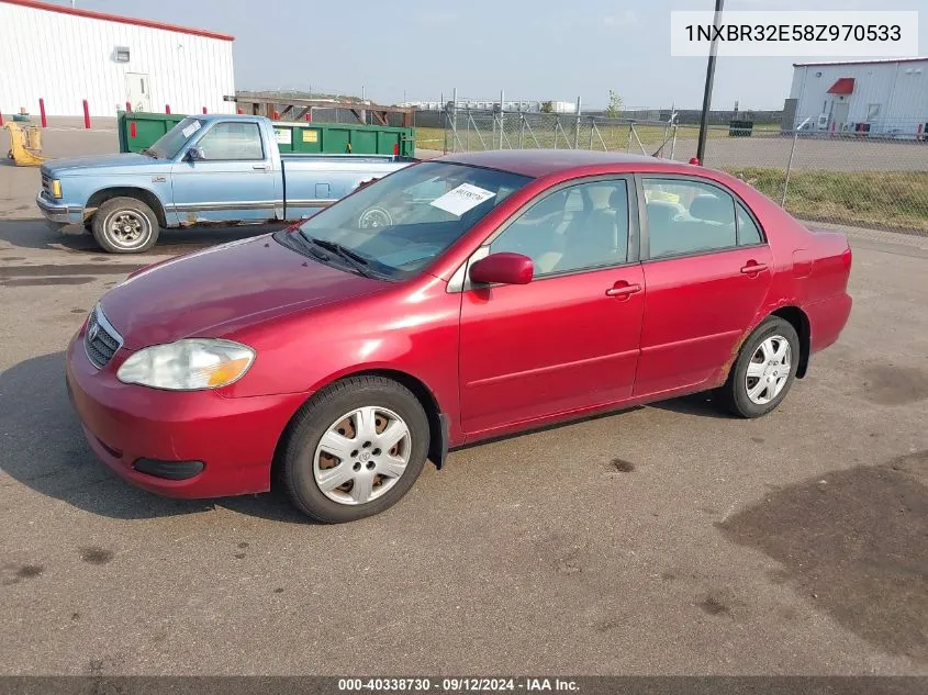 2008 Toyota Corolla Le VIN: 1NXBR32E58Z970533 Lot: 40338730