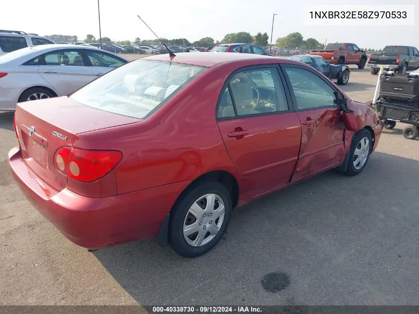 2008 Toyota Corolla Le VIN: 1NXBR32E58Z970533 Lot: 40338730