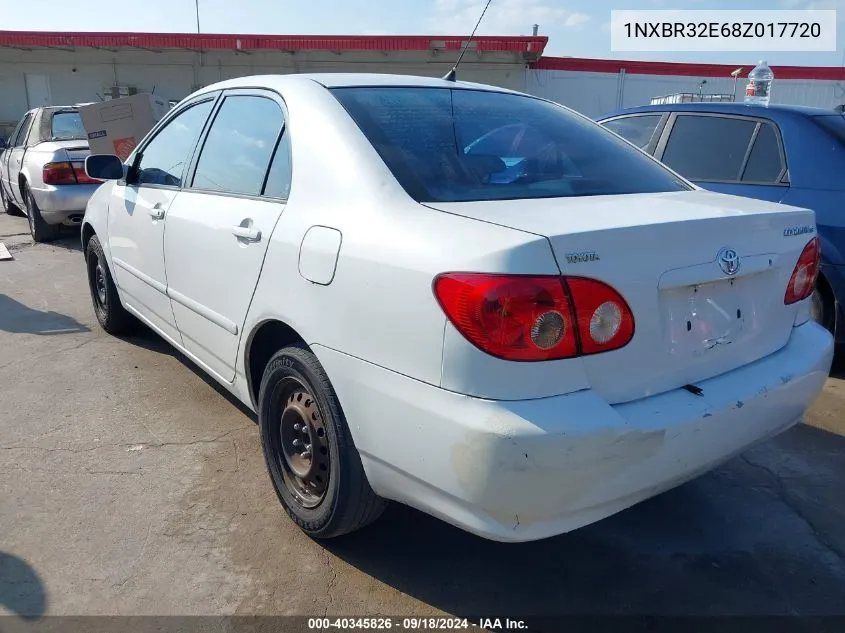 2008 Toyota Corolla Le VIN: 1NXBR32E68Z017720 Lot: 40345826