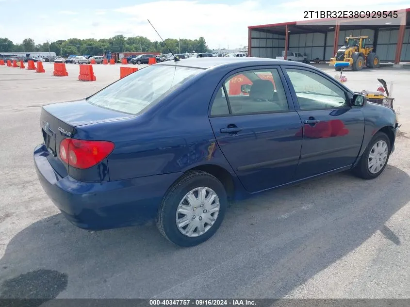 2008 Toyota Corolla Ce VIN: 2T1BR32E38C929545 Lot: 40347757