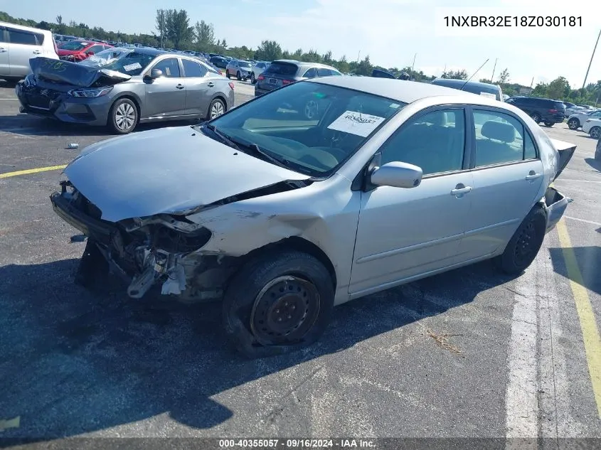 2008 Toyota Corolla Ce/Le/S VIN: 1NXBR32E18Z030181 Lot: 40355057