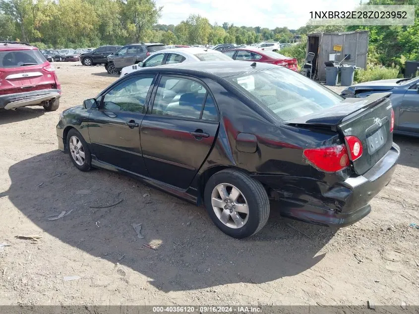 2008 Toyota Corolla S VIN: 1NXBR32E28Z023952 Lot: 40356120