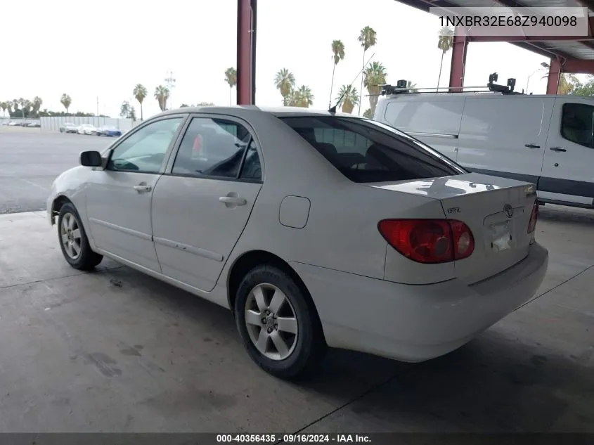 2008 Toyota Corolla Ce VIN: 1NXBR32E68Z940098 Lot: 40356435