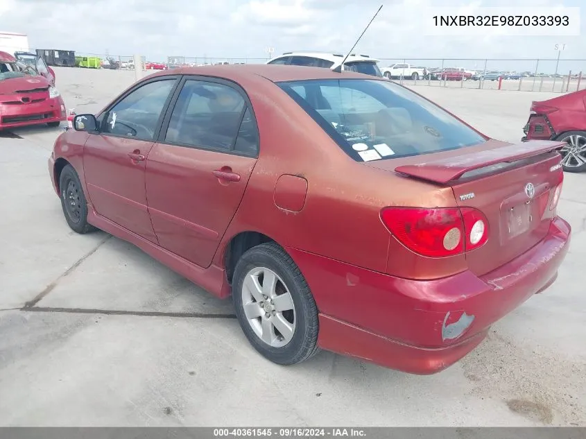 2008 Toyota Corolla S VIN: 1NXBR32E98Z033393 Lot: 40361545